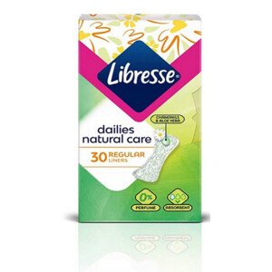LIBRESSE Hygienické vložky Natural Care 30ks Kamilka&Aloe Vera